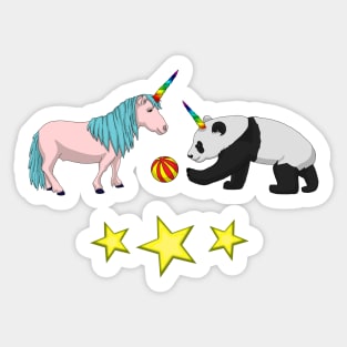 Pandicorn meets Unicorn Sticker